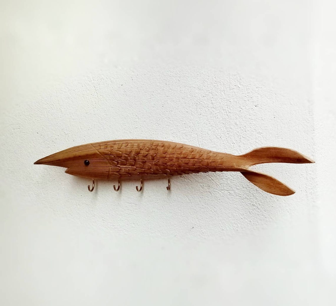 Fish key holder lucky fish key organizer key hanging wall Etsy