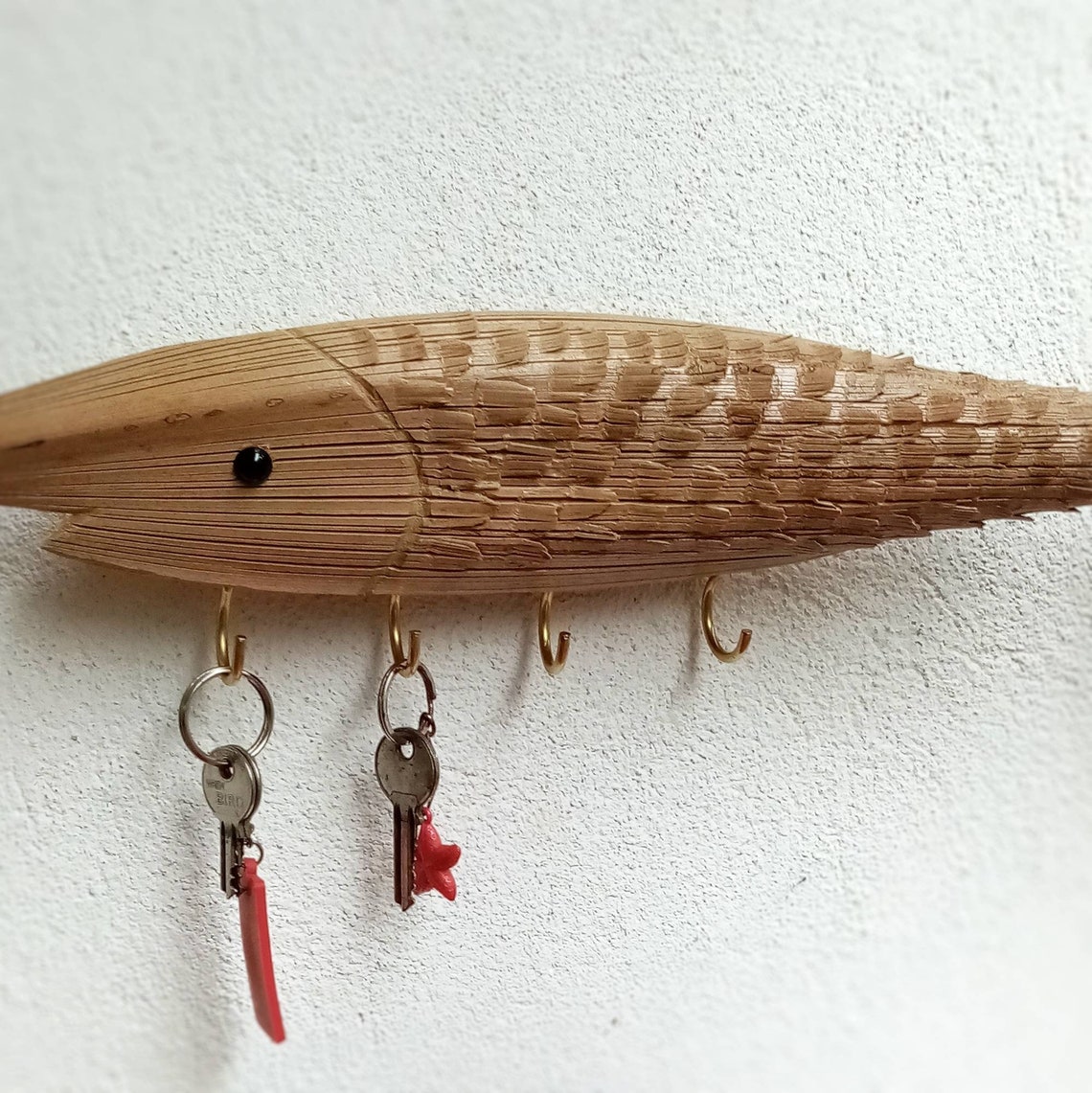 Fish key holder lucky fish key organizer key hanging wall Etsy