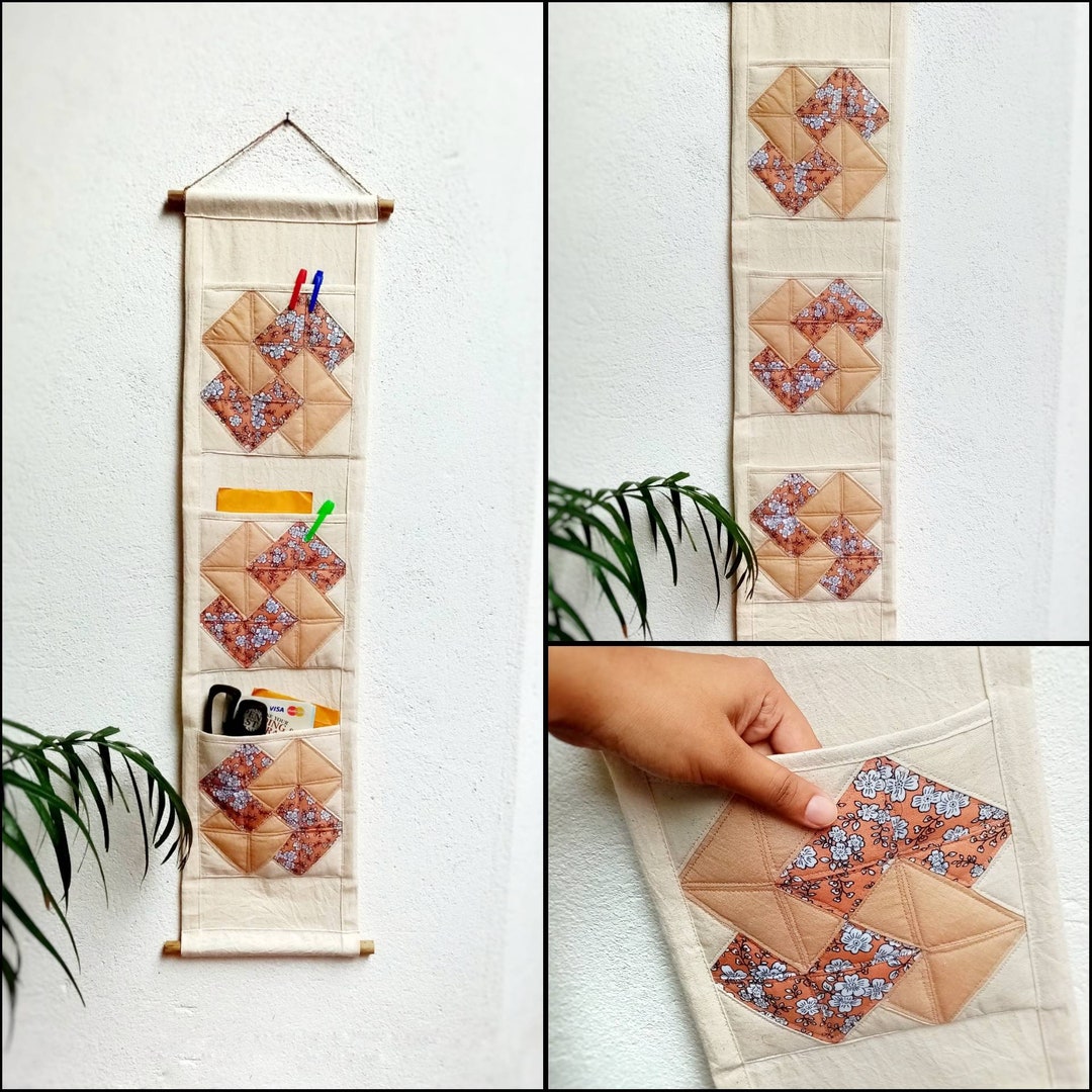 Mail Organizer Fabric Slots Mails and Bills Mail Sorter Entry Way Three