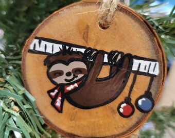 Sloth Christmas Ornament