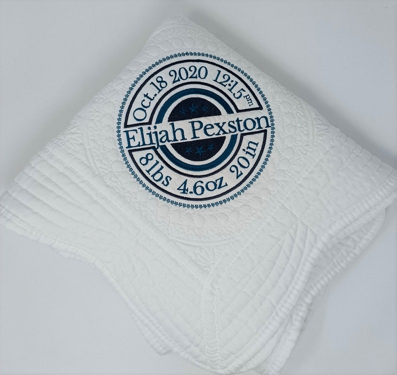 Baby Quilt Announcement Our Custom Baby Blanket is Etsy