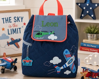 Personalized Airplane Toddler Backpack, Embroidered Name Backpack, Airplane Backpack, Pilot Backpack, Preschool Backpack, Daycare Bag