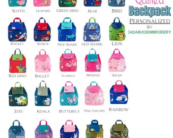 Personalized Kids Backpack, Quilted Kids Backpack,Backpacks for little girls, Custom Kids Backpacks, Backpacks for little boys,