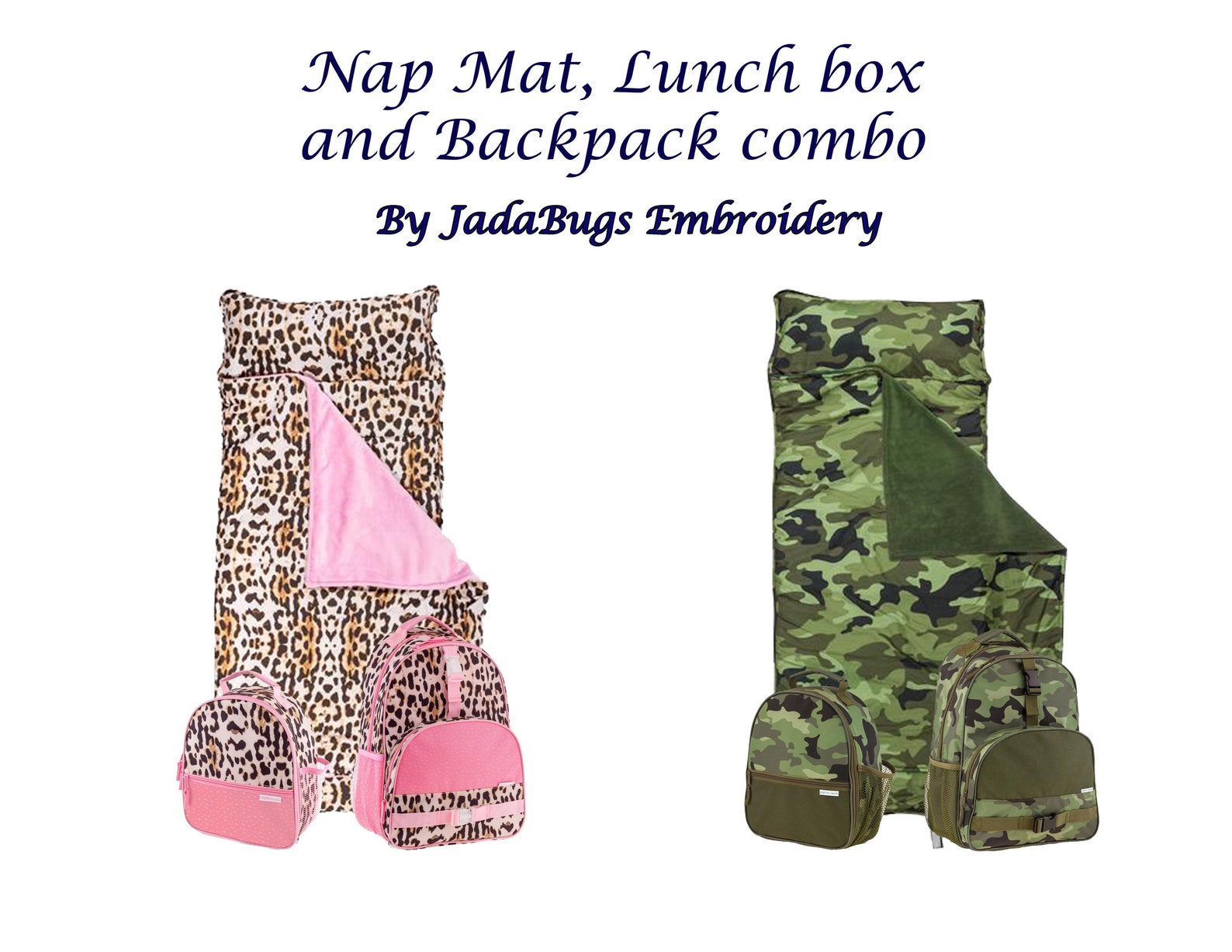 Kids personalized backpack lunchbox and nap mat set Etsy