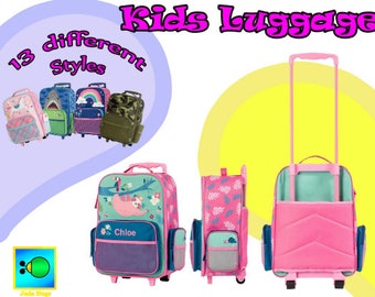 kids rolling luggage, children's luggage, children's rolling luggage, custom luggage, boys luggage, girls luggage