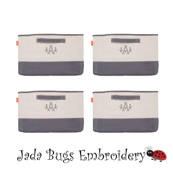 Canvas Storage Bins Personalized Storage Bin Made From Heavy Etsy