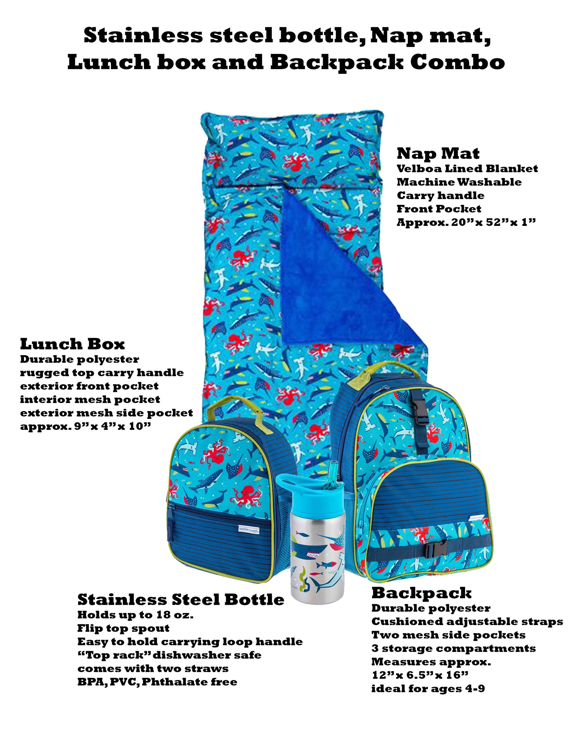 Nap Mat Backpack and Lunchbox Set With Optional Bottle Etsy