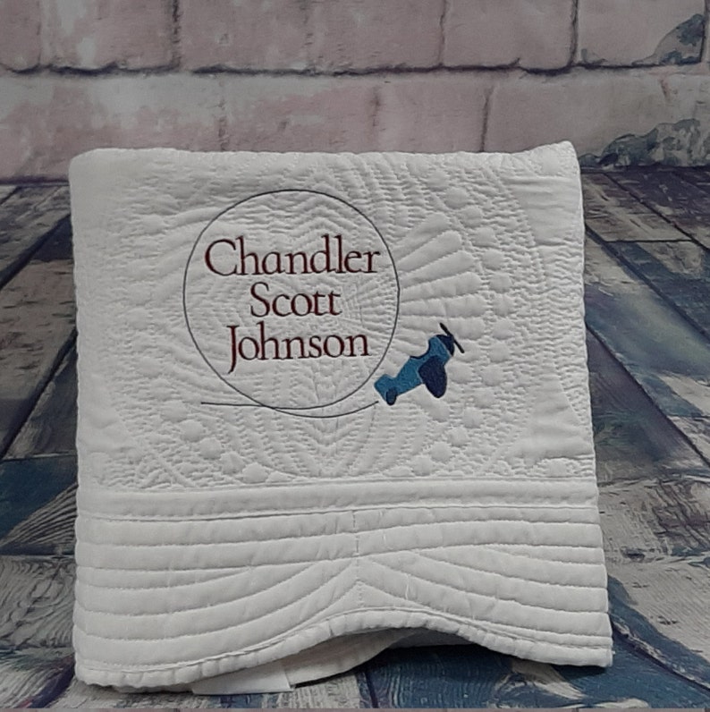 Custom Baby Quilt Embroidered Quilt Baby Quilt Personalized Baby Quilt Baby Blanket Personalized Baby Blanket Unique Baby Shower Gift