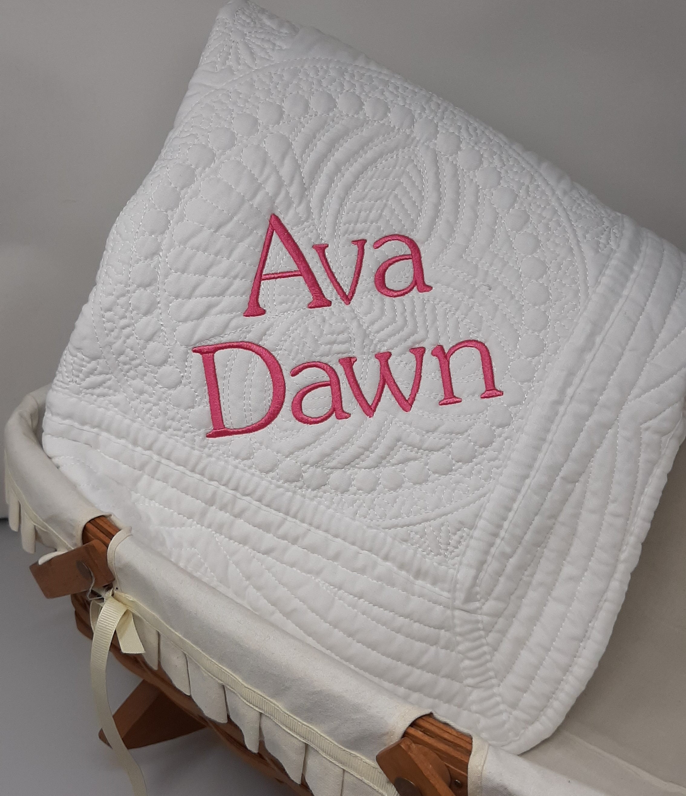 Baby Name Quilt Personalized Baby Quilt Unisex Baby Shower Etsy