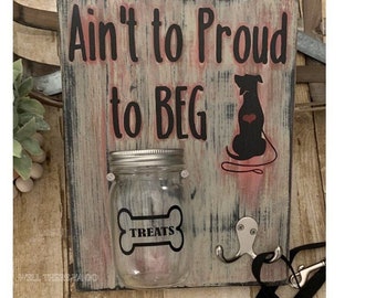 No es para estar orgulloso de mendear el regalo y el soporte de correa, regalo del perro, nuevo regalo del cachorro, correa del perro y la pared del titular del tratamiento que cuelga