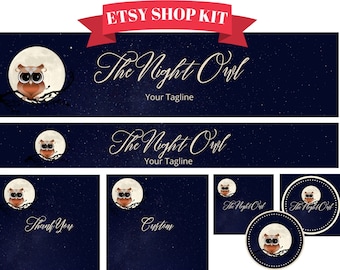 Kit de marca de banner de Etsy. Incluye portadas e imágenes de Etsy personalizables. El mejor marketing de Etsy para tu tienda de Etsy. Plantilla de Canva editable.