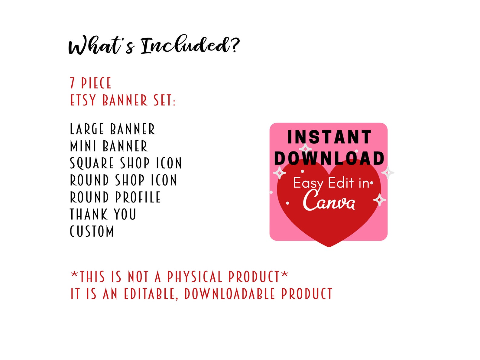 Etsy Banner Branding Kit. Includes Customizable Etsy Covers and Images