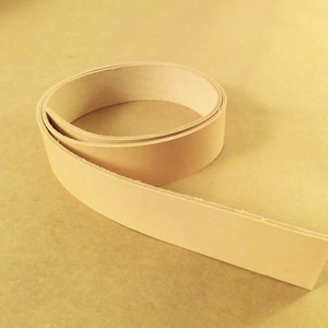 8/9 oz Veg Tanned Natural Leather Strip Strap Belt Blank 54"- 60" Long, 1", 1 1/4", 1 1/2", 2", 2 1/2", 3", 3 1/2", 4" Wide