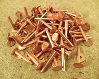Copper Rivets /& Burrs #9 YOUR choice of quantity /& length Made in USA SCA belt