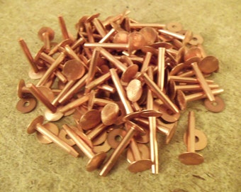 3/4" 14 gauge Copper Rivets & Burrs SCA