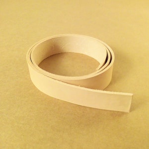 6/7 oz Veg Tanned Natural Leather Strip Strap Belt Blank 48&quot; - 54&quot; Long 1 1/4&quot;, 1  1/2&quot;, 2&quot;, 2 1/2&quot;, 3&quot;, 3 1/2&quot;, 4&quot; Wide