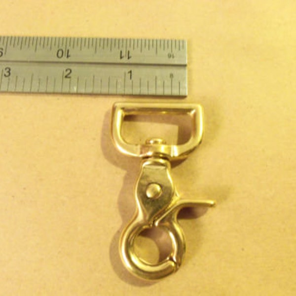 Square Eye Solid Brass Scissor Swivel Snaps 1/2",3/4",1" (Pack Of 5)