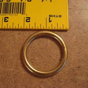 2 Metal O Rings Non Welded Antique Brass O-RING ORG-134 