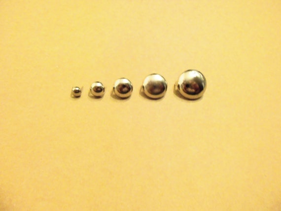 5//32 Inch Diameter Brass Plated Faceted Leather Spots 24 Pc
