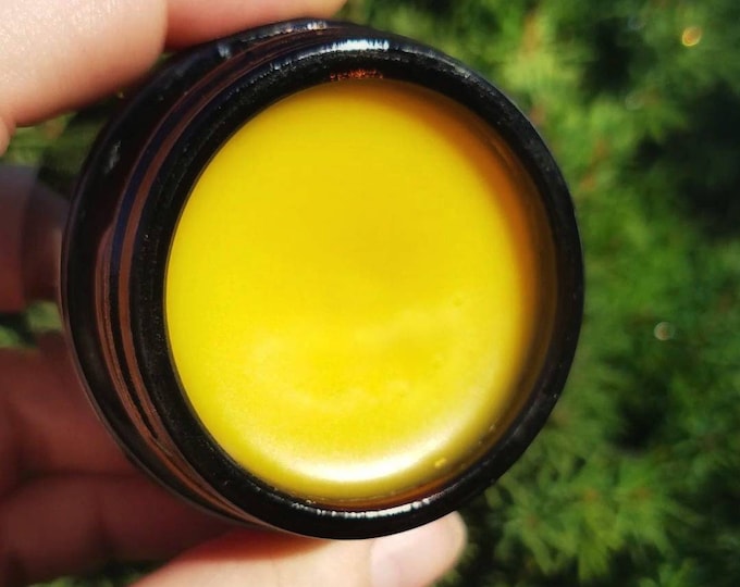 Simply Calendula Salve, Garden Grown organic herbal balm, ethically created unscented botanically infused handcrafted salve