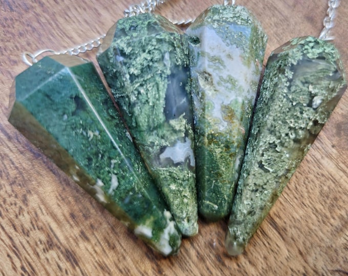 Natural Crystal Pendulums, Faceted Polished Dowsing Pendulum for Divination, Reiki Healing, Chakra Balancing and Spiritual Guidance Tools