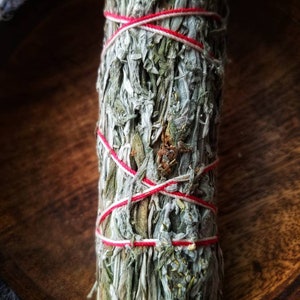 BLACK Sage Mugwort Smudge Wand Smoke Cleansing Ritual House Smudging Cleanse Premium Natural Incense Smudging Dried Sage Herb Altar Tools