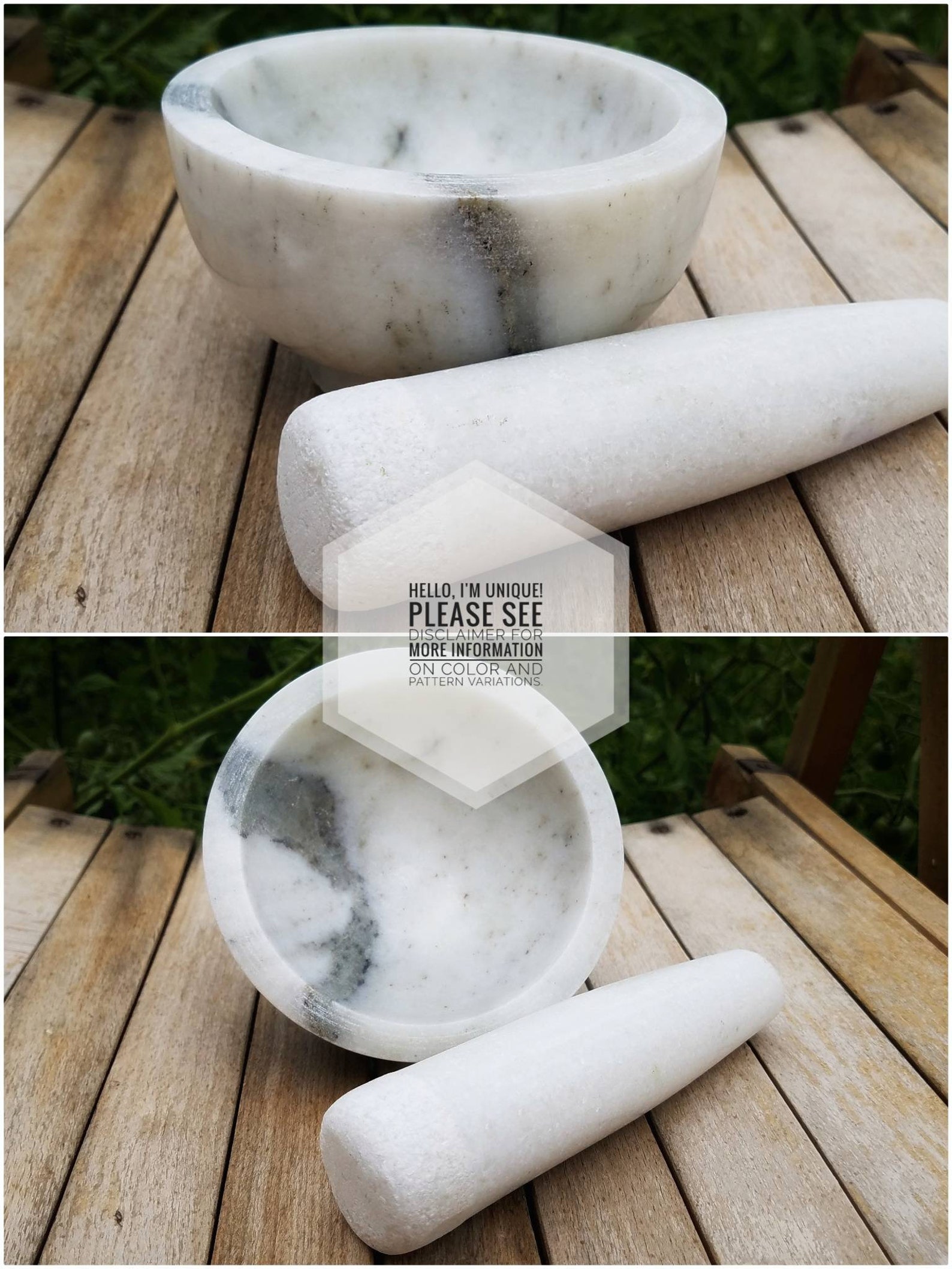 XL Mortar and Pestle Set Marble Mortar Cast Iron Cauldron Etsy