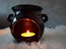 Witches Cauldron Ceramic Oil Burner, Tea Light Oil Diffuser Lamp for Wax Melts Warmer, kitchen witch decor, Wiccan Altar Herbal Spells 