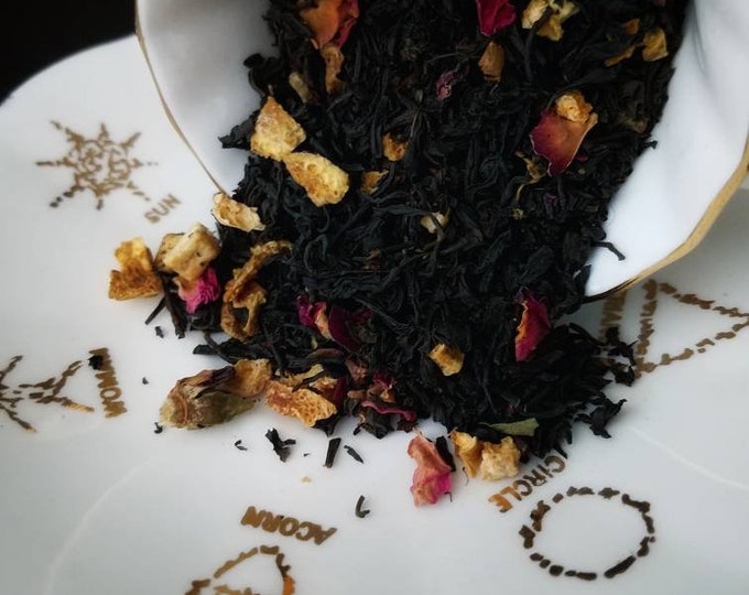 Tea Of The Month Loose Leaf Tea Blend, handcrafted artisan wildcrafted organic loose leaf gourmet herbal tea, all natural tea bag