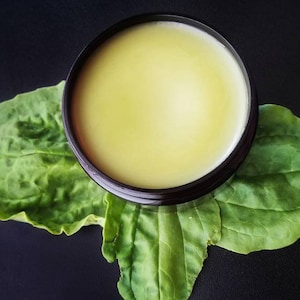 Simply Plantain Salve, Wildcrafted organic herbal balm, ethically created unscented botanically infused handcrafted salve