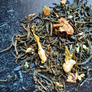 Jasmine Green Tea Twisted Leaf Loose Leaf Tea Blend, Black Tea, Green Tea, White Tea, Tea Sample Set, Gift for Tea Lover, Teas of the World