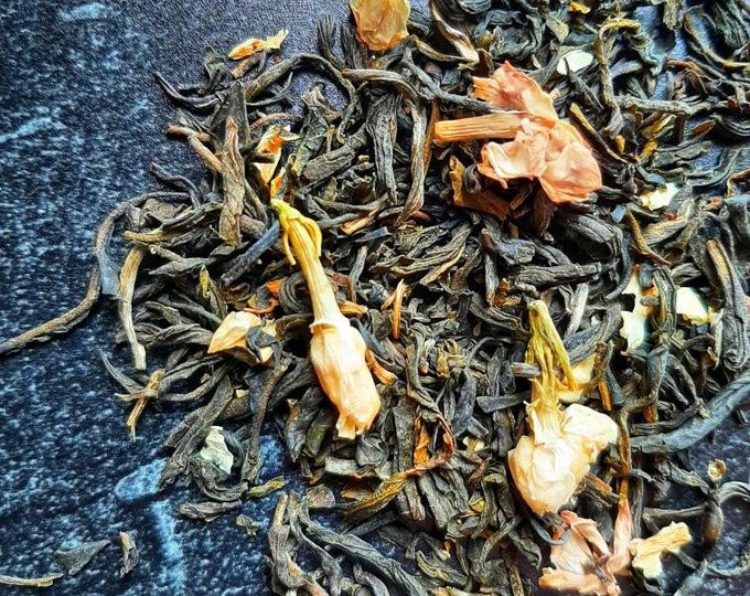 Jasmine Green Tea Twisted Leaf Loose Leaf Tea Blend, Black Tea, Green Tea, White Tea, Tea Sample Set, Gift for Tea Lover, Teas of the World