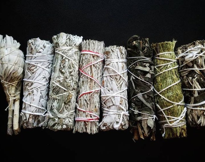 Premium Smudge Bundles Smoke Cleansing Ritual House Smudging Cleanse California White Sage Natural Incense Smudging Dried Herbs Altar Tools