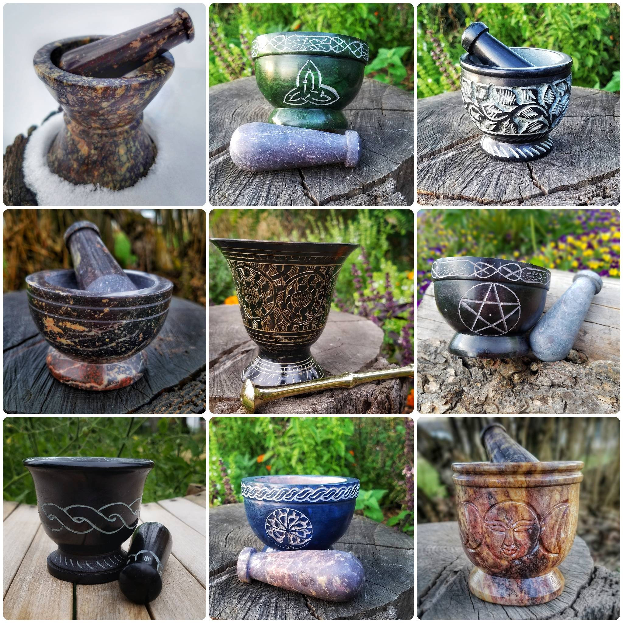 Stoneware Mortar & Pestle/ Handmade Pottery/ Herb Grinder/ Spice