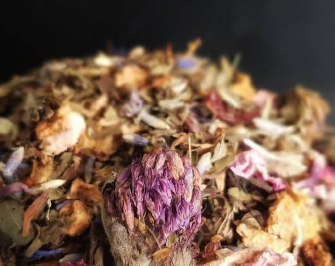 Fairy Invocation Loose Leaf Tea Blend, handcrafted artisan wildcrafted organic gourmet herbal tea, all natural tea bag, fair folk, fae work