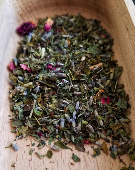 Grounding Protection Herbal Loose Leaf Tea Blend, all natural handcrafted artisan wildcrafted organic loose leaf Earthy Calming herbal tea