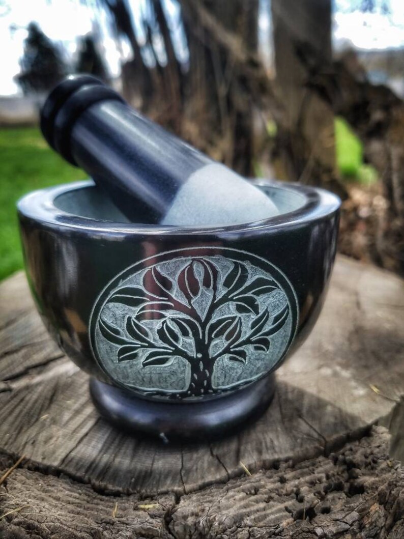 XL Mortar and Pestle Set Marble Mortar Cast Iron Cauldron Etsy