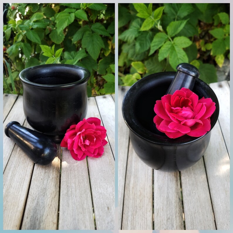 XL Mortar and Pestle Set Marble Mortar Cast Iron Cauldron Etsy