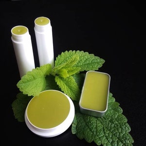 Cold Sore Care Lip Balm, organic shea lip butter, chapstick butter lip care cream lemon balm