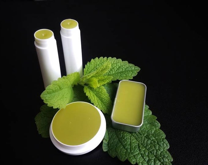 Cold Sore Care Lip Balm, organic shea lip butter, chapstick butter lip care cream lemon balm