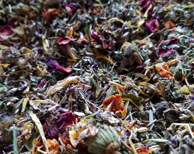 Mercury Retrograde Loose Leaf Tea Blend, Mercury RX Intention all natural handcrafted artisan wildcrafted organic gourmet herbal loose leaf