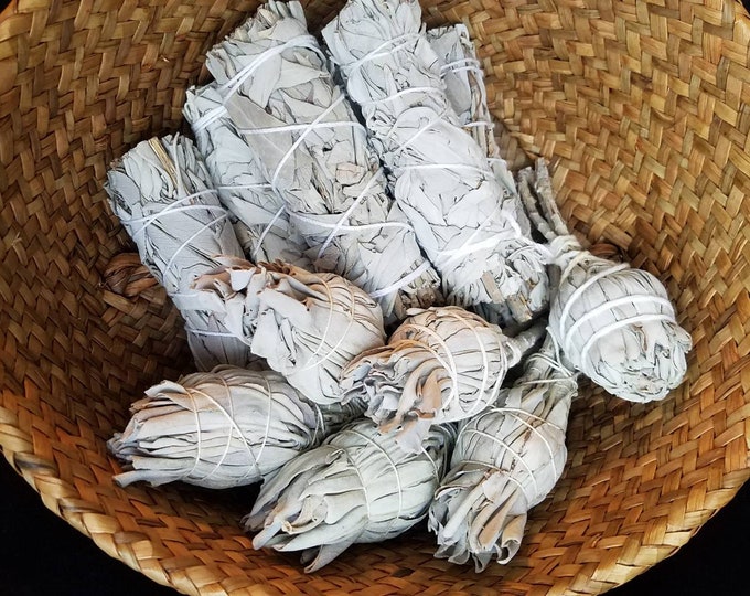 White Sage Smudge Smoke Cleansing Ritual House Smudging Cleanse California White Sage Natural Incense Smudging Dried Sage Herb Altar Tools