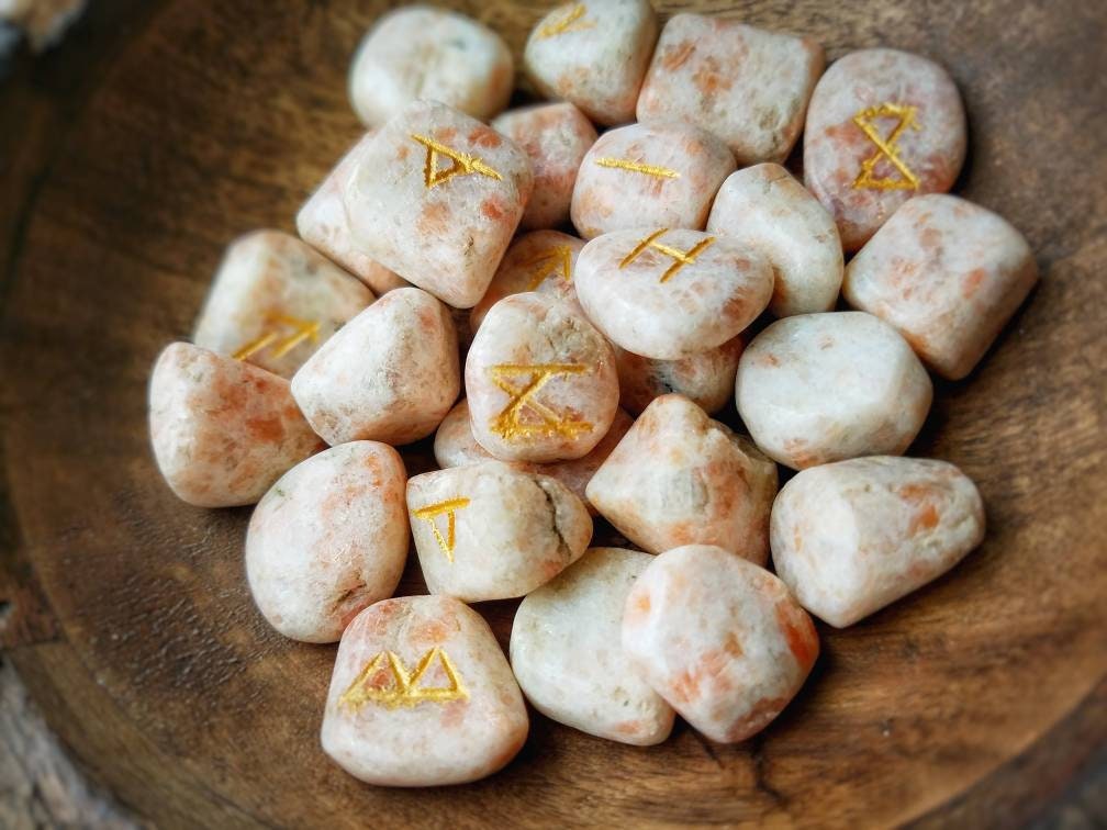 Opalite Rune Stones Crocon Sodalite Rectangle Shape Gemstone