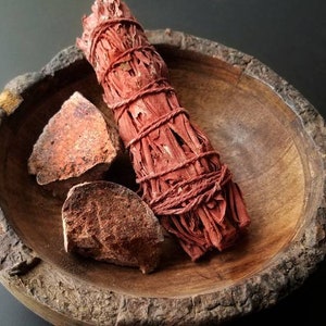 Dragons Blood Smudge Red Sage Smoke Cleansing Ritual House Smudging Cleanse California White Sage Natural Incense Smudging Herb Altar Tools