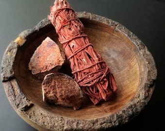 Dragons Blood Smudge Red Sage Smoke Cleansing Ritual House Smudging Cleanse California White Sage Natural Incense Smudging Herb Altar Tools