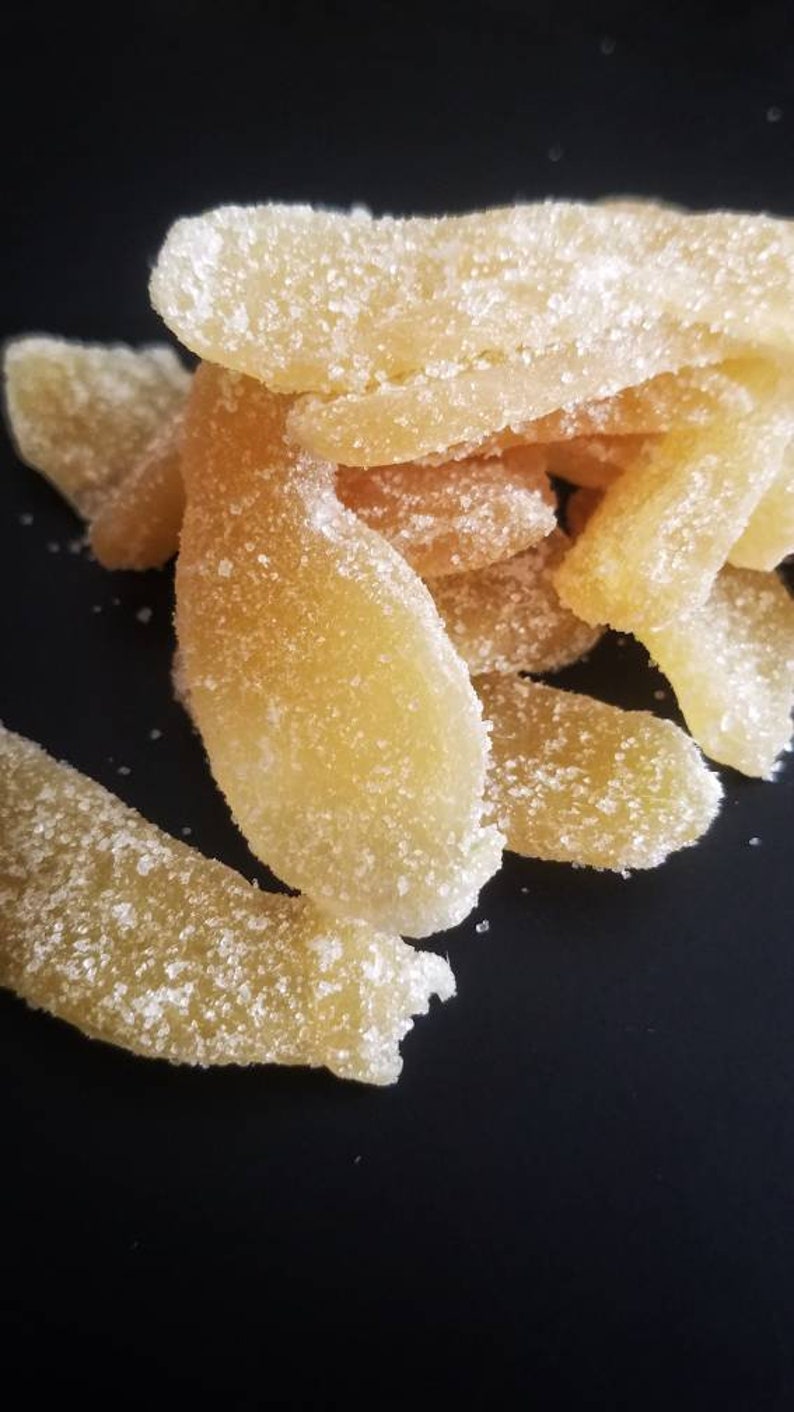 Organic Candied Ginger Crystallized Candied Ginger Root Large Etsy