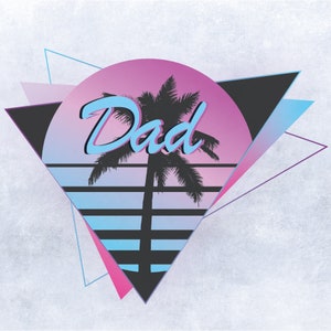 Vaporwave Dad png clip art svg pdf jpg