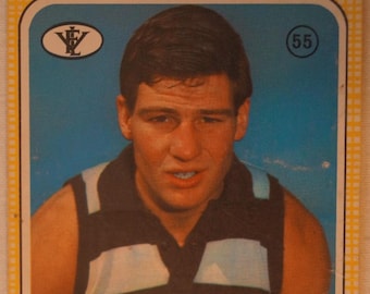 Geelong Cats AFL-VFL Football Vintage 1972 Scanlens Trade Card John Newman