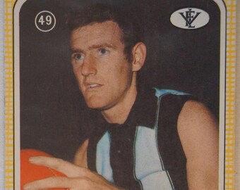 Collingwood AFL-VFL Football Vintage 1972 Scanlens Trade Card Ted Potter