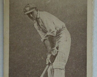 Black Crows Cough Drops Scarce 1937 Pre WWII Vintage Cricket Card S.J.McCabe